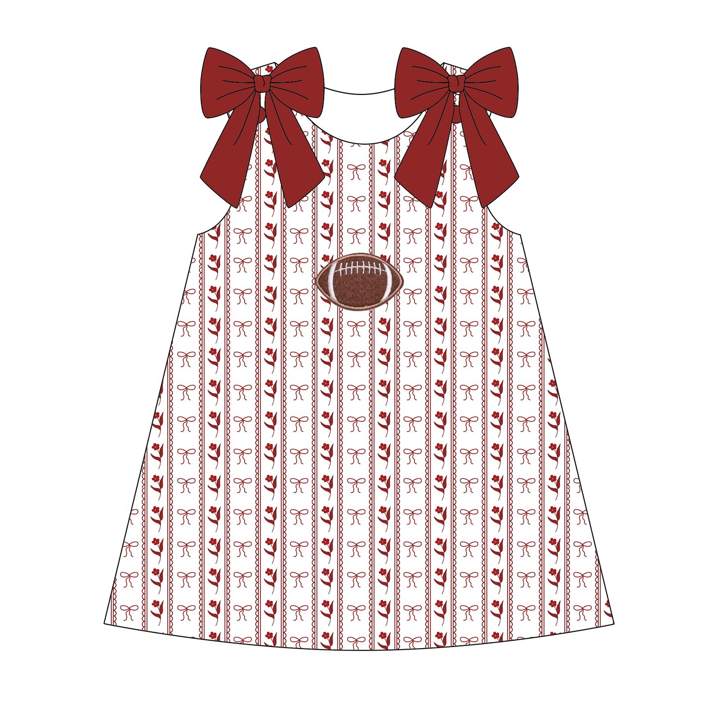 Ruby Dark Red Football Dress