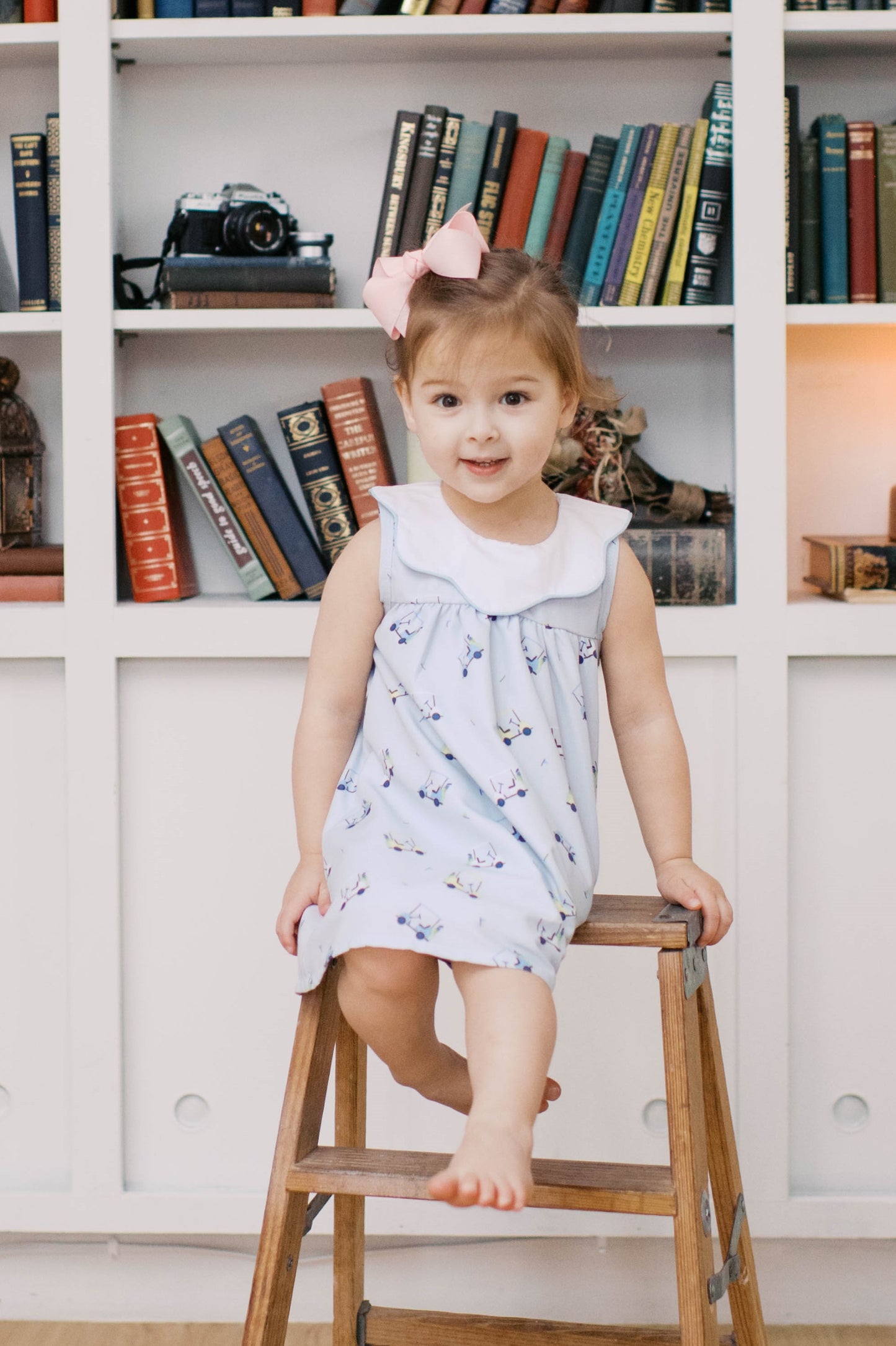 Girls blue golf dress.